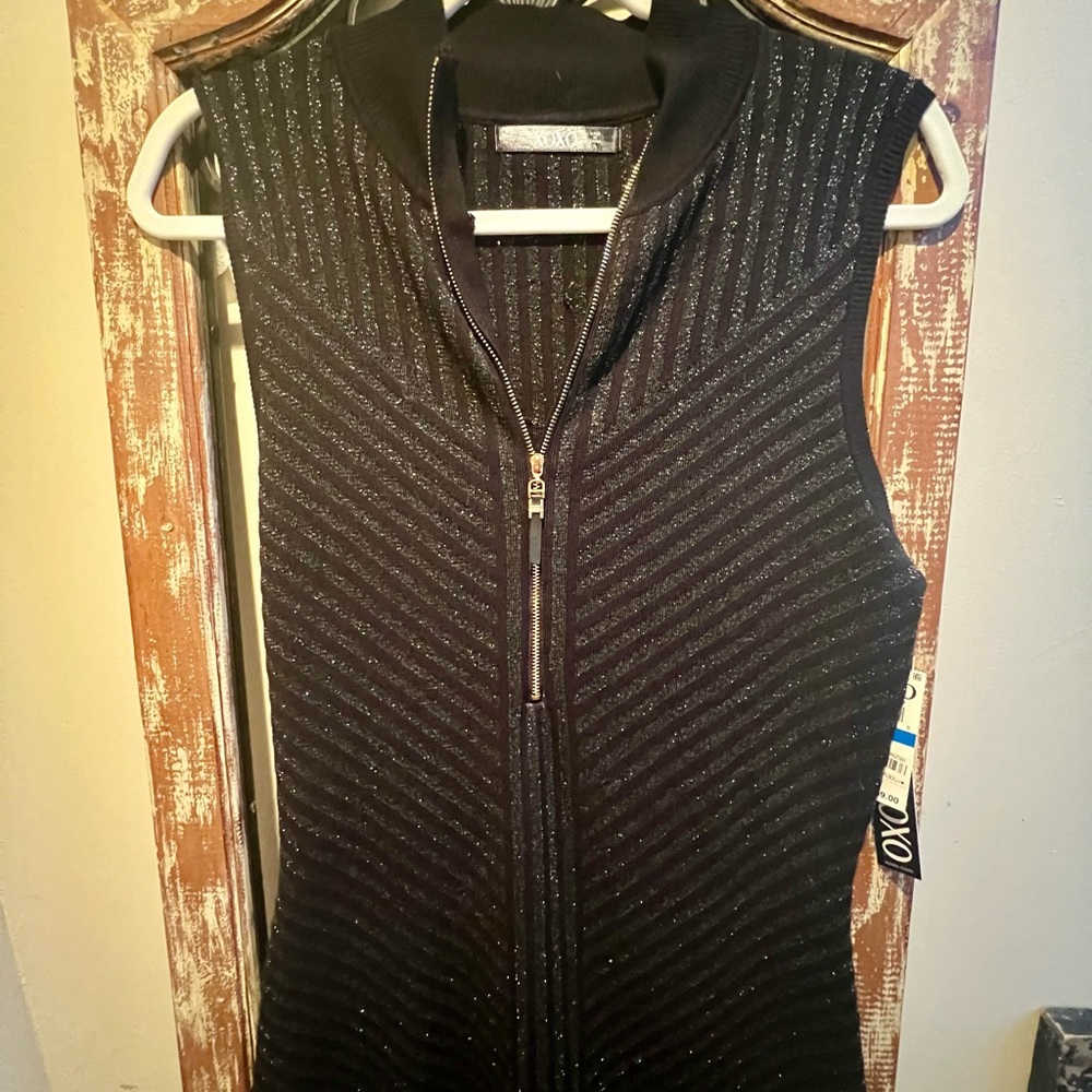 Metallic knit holiday dress - Picture 2 of 4